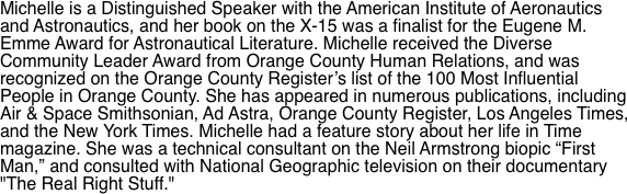 Michelle is a Distinguished Speaker